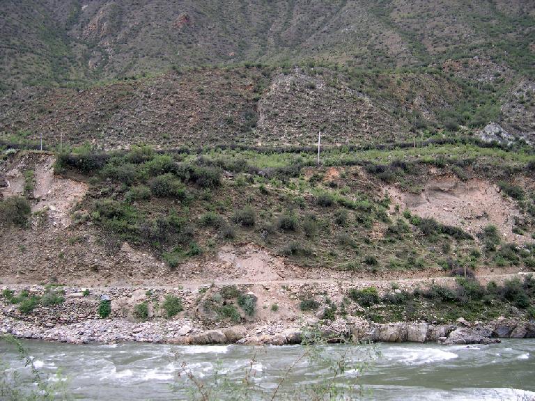Sichuan, Xiangcheng Xian.  Habitat of Acanthochlamys bracteata on terraces above Souqu River. 2840 m