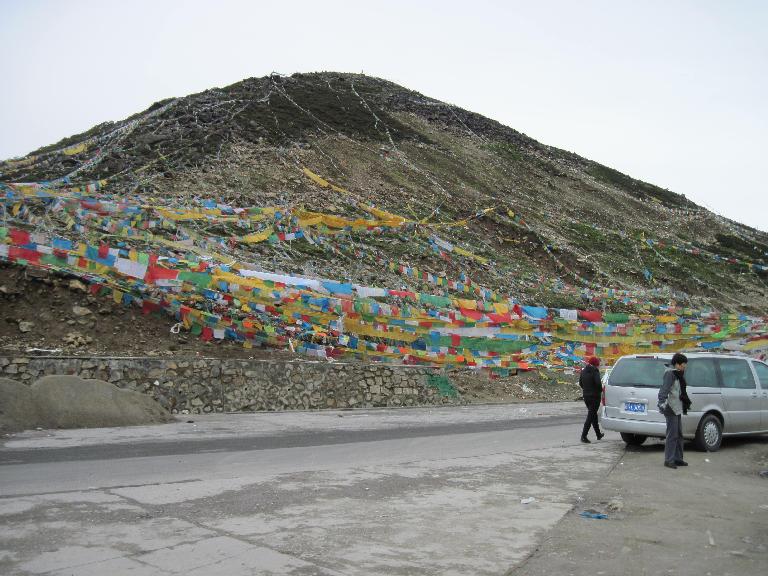 August 2011. Same slope with all vegetation removed to obtain fill to construct a paved parking area at pass